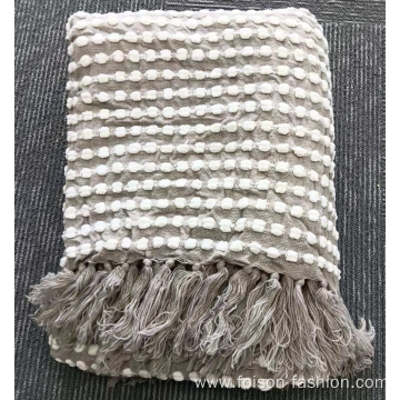 Tassel Big Winter Knit Throw Blanket